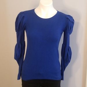 The Limited XS Blue sweater with puffy sleeves